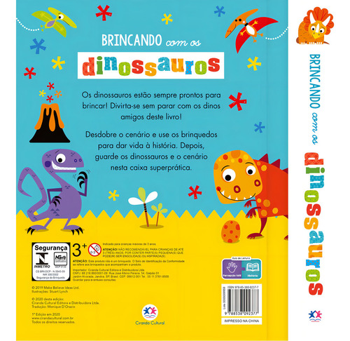 Brincando com os Dinossauros, de Believe Ideas, Make. Para ler e brincar Editorial Ciranda Cultural Editora E Distribuidora Ltda., capa mole em português, 2020