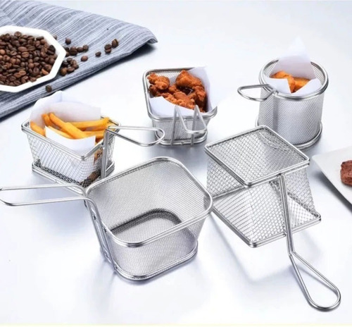 Cesta Para Servir Papas Fritas Y Pollo Frito Gourmet Chef