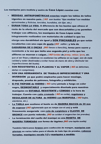Maniquíes Para Modista Y Sastre Hombre Tiza