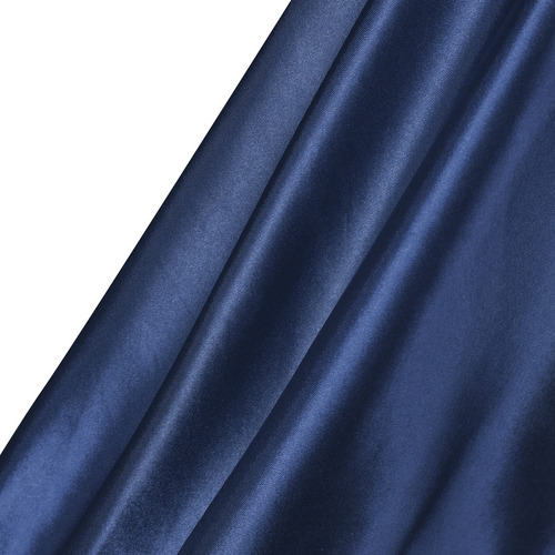 2pzs Masajes De Seda Sólido Para Mujer Pañuelo Tipo Seda Color Azul marino