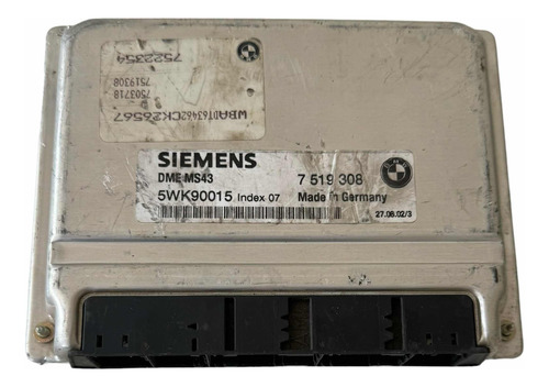 Computadora Bmw Serie 3 01-02 5wk90015 Index 07 7519308 (Usado)