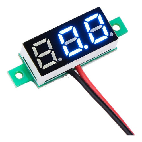 Mini Voltimetro Digital Medidor Voltaje 0-30v Color Blanco