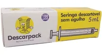 Comprar Seringa Descartável 5ml Luer Lock Cu002F100 Unidades Descarpack