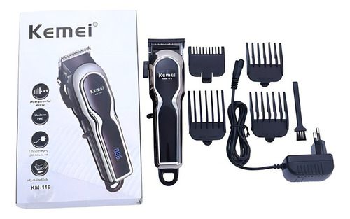 Máquina Cortar Cabelo Profissional S/fio 119 Led Indicador
