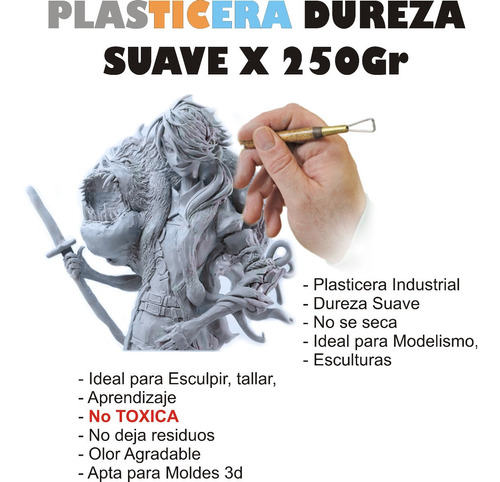 Plasticera Industrial Suave X 250gr Oferta Escultura Moldes