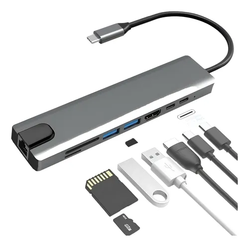 Hub Adaptador Multipuerto Usb 3.0 Hdmi Rj45 Ethernet Gigabit
