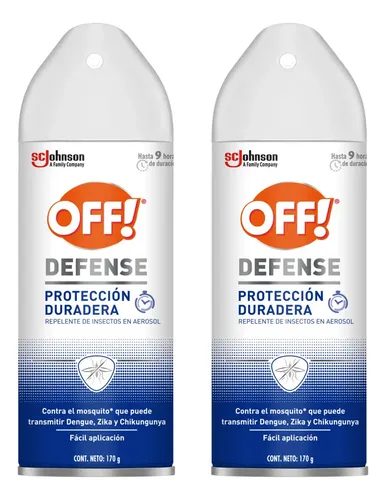 Repelente De Mosquitos En Aerosol Off! Defense 2 Unidades De 170g Cada Uno