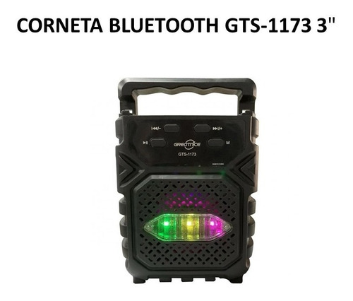 Corneta Bluetooth Gts-1173 3  Con Luz Rgb