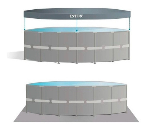 Imagen 6 de 10 de Piscina Estructural Redonda Ultra Frame 12706l C Bomba Intex