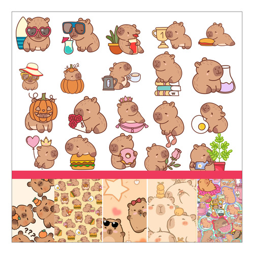 Kit Imagenes Png Capibara Carpincho Cliparts Más Papeles