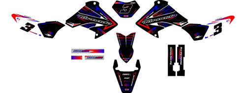 Kit Adesivos Gráficos Honda Tornado Xr250  Motocross Motard