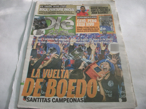 San Lorenzo Campeon Futbol Femenino Apertura 2021 Vs. Boca (Usado)