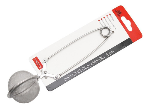 12 Pzs Infusor Para Té Acero Inoxidable Pinza Grande 17 Cm Color Plateado