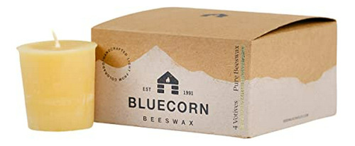 Velas De Cera De Abeja Bluecorn 100% Pura | Votivas Amarilla