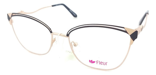 Anteojos Lentes Marcos Fleur 270 Metal Receta Flex Armazon