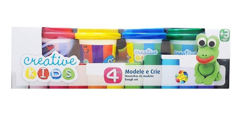  Kit Massinha Creative Kids Modele E Crie Com 4 Cores 