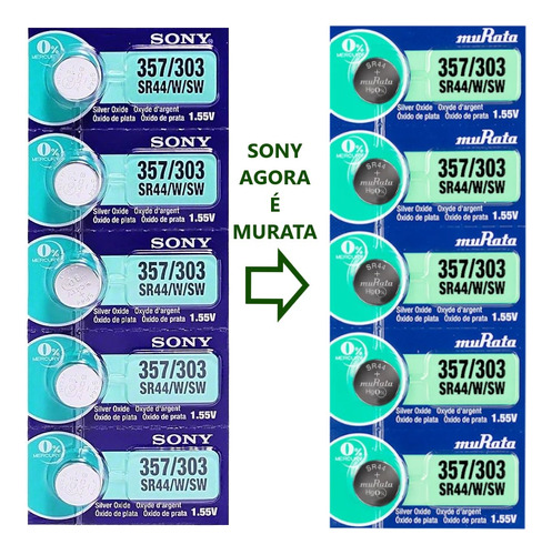 Sr44 1.5v Oxido De Prata / 5 Pilhas