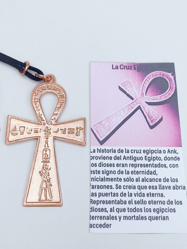 Imagen 6 de 6 de Cruz Egipcia De Cobre 99.99% Hecha A Manoartesanía Chilena