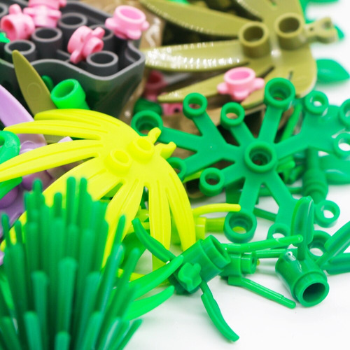 Bloques De Plantas Y Flores Compatible Con Lego Ladrillos