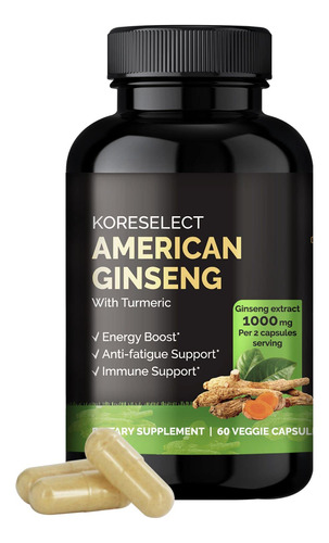 Koreselect Cpsulas De Ginseng Americano  1000 Mg Extracto De