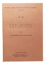 Comprar Estudios - Salvador Camacho Roldán - Ed Minerva - 1950