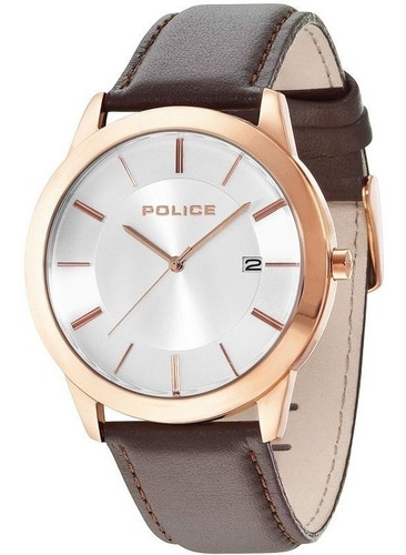 Reloj Police Hombre Clásico Cuero Fechador P14139jsr/04l