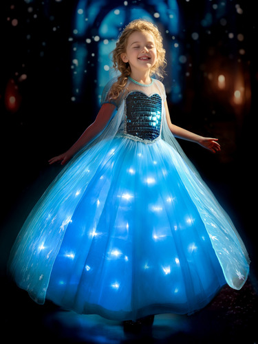 Disfraz De Carnaval De Nieve Para Niñas, Carnaval De Nieve, Con Iluminación Led, Ideal Para Fiestas De Cumpleaños, Bailes De Graduación, Carnavales, H