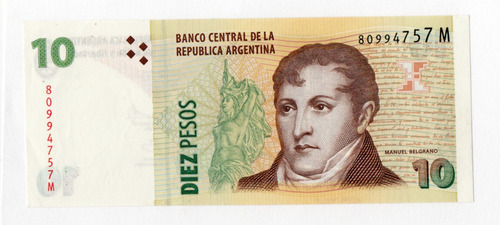 Argentina 10 Pesos 2014 Banco Central