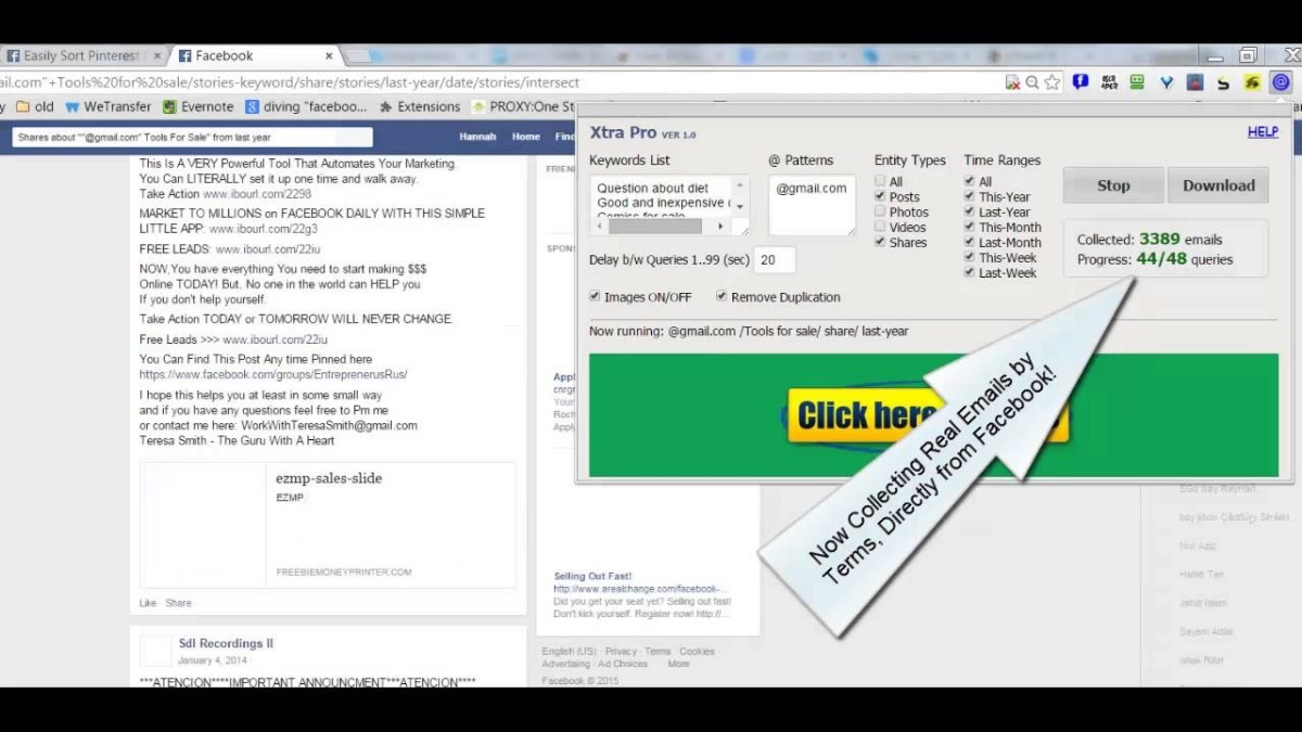 Extraia Direto Do Facebook Emails! Xtra Pro 7 Nova Versão | Mercado Livre Xtra Pro - Obtain Real Email From Facebook