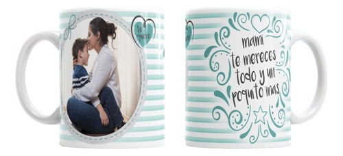 Tazón Personalizado Con Foto,regalo Día Madres, Incluye Caja