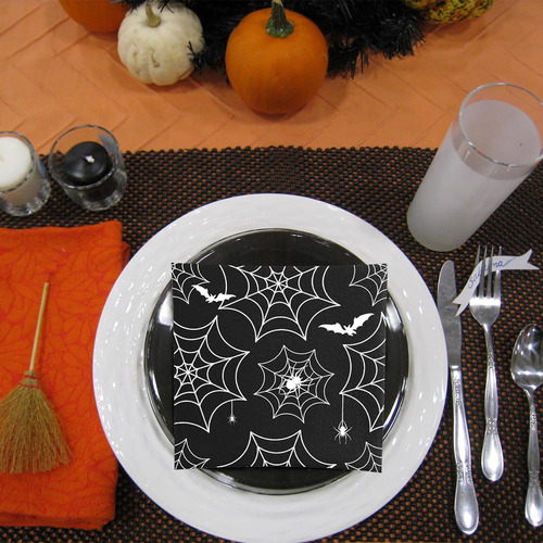 Servilletas De Telaraña De Halloween, 24 Hojas, 6.7 X 6.7 Pu