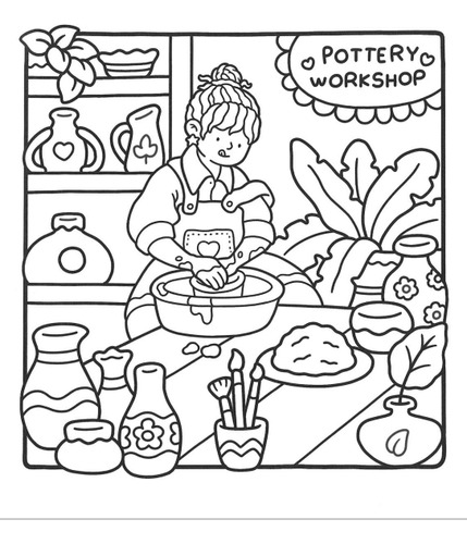 Kit 46 Desenhos Momentos De Meninas Para Pintar E Colorir - Folhas Avulsa A4 ! 1por Folha!+ Pasta