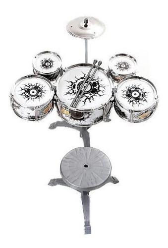 Bateria Infantil Rock Party Com Banquinho Banqueta