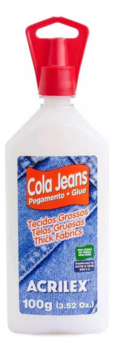 Cola Para Jeans 100g Fixação Forte Resistente A Lavagens