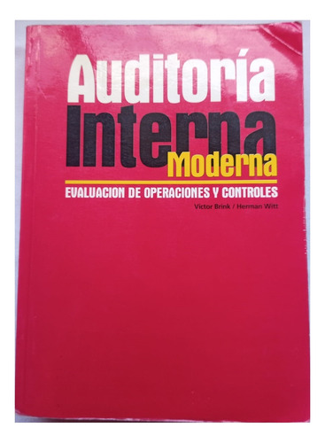 Auditoria Interna Moderna Evaluacion De Operaciones Y Contro (Usado)