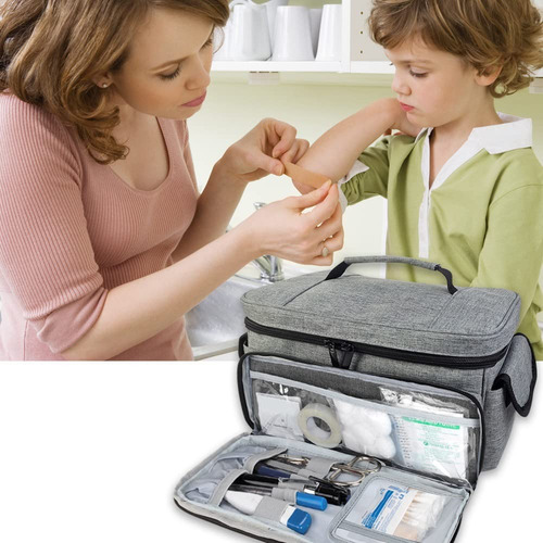 Kit De Caja De Almacenamiento Para Enfermería Pequeña, Gris