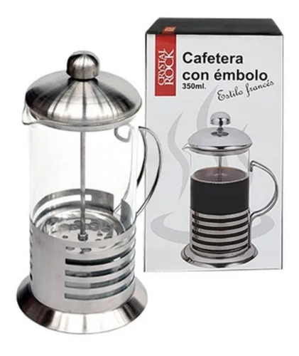 Cafetera Con Embolo Prensa Francesa Acero Inoxidable 350ml 