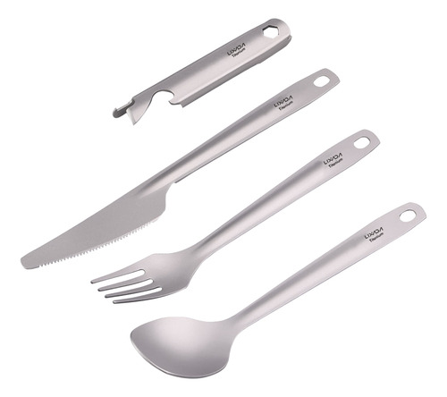 Juego De Cucharas Y Cucharas De Titanio, Cubiertos, Senderis