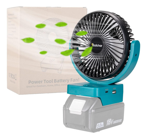 Ventilador Portátil Inalámbrico Batería Makita 18v, ...