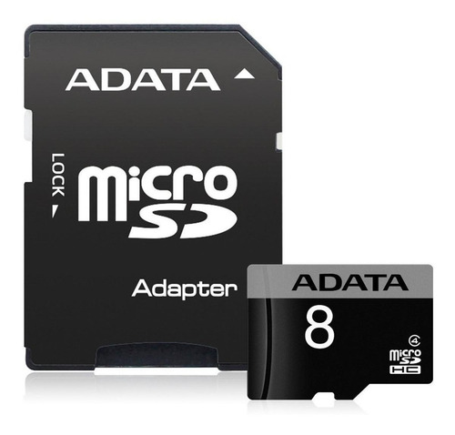 Imagen 2 de 2 de Tarjeta de memoria Adata AUSDH8GCL4-RA1 con adaptador SD 8GB