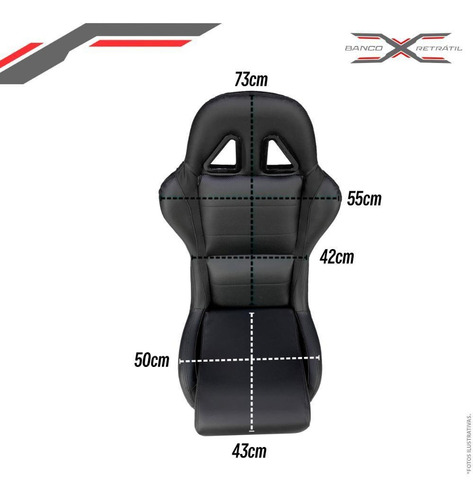 Banco Retrátil Preto Extreme Simracing