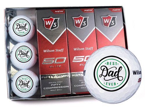 Pelota Golf Personalizada Juego 1 Docena Papa Wilson