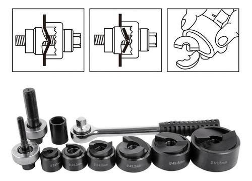 (22,5-61,5mm)1/2a2  Kit De Perforadora Manual De Trinquete