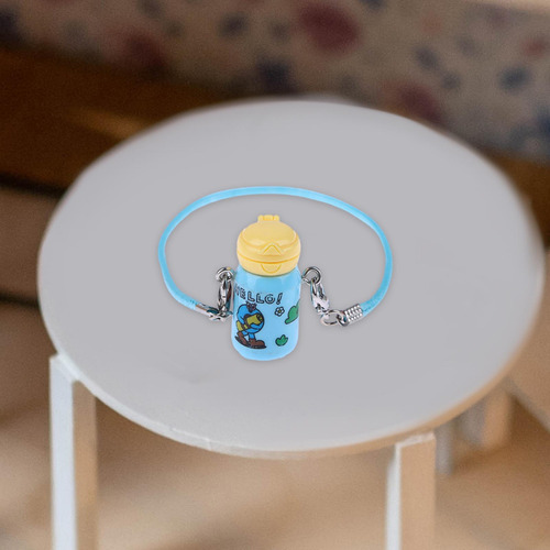 Botella De Agua En Miniatura Para Casa De Muñecas, Azul