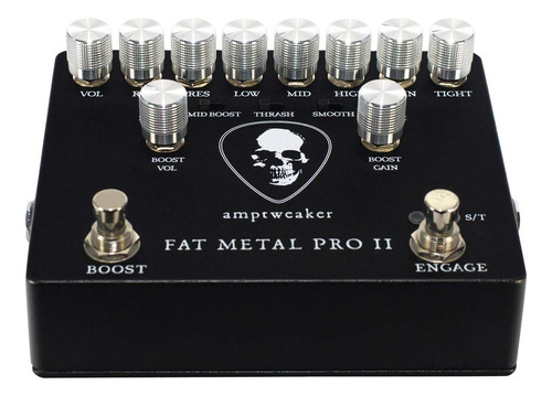 Amptweaker Pedal De Distorsión Fat Metal Pro Ii Color Marrón