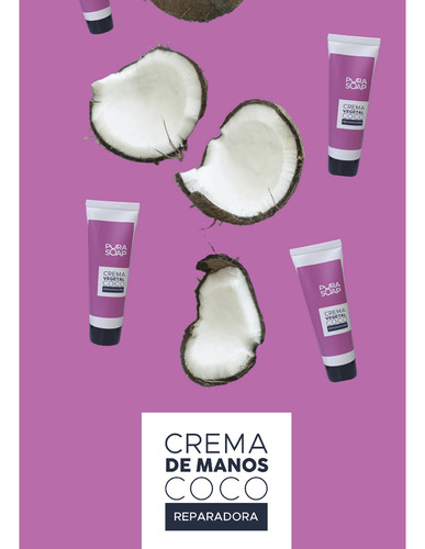 Crema Vegetal Coco Para Manos Y Uñas Pura Soap