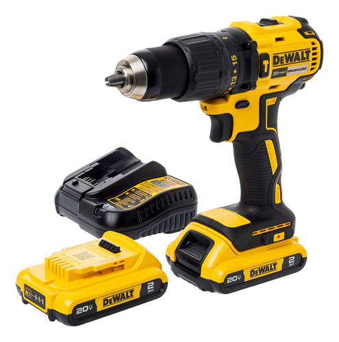 Taladro Atornillador Dewalt Dcd7781d2 + Cargador + 2 Bat 2a Color Amarillo Frecuencia 50hz