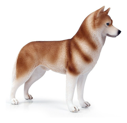 Realista Perro Compañía Modelo Flotante Juguete-husky Brown