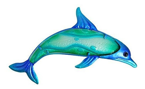 Hora Comoda  7 Azul Metal Art Dolphin Wall Decor