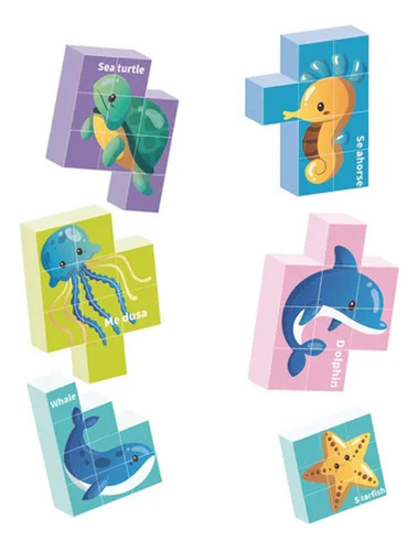 Puzzle Rompecabezas En Cubos 9 Piezas Didactico Byp